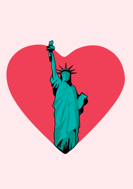 Открытка Love New York City
